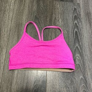 Lululemon Flow Y bra Heathered Paris Pink size 4